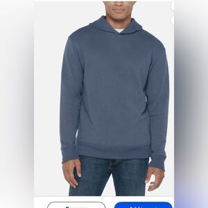GAP Men's Textured Hoodie - Blue - Size L